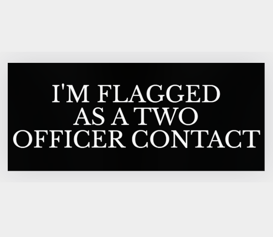 Two Officer Contact Sticker